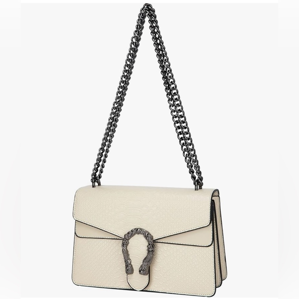 Elegant Cream Designer Shoulder Bag
